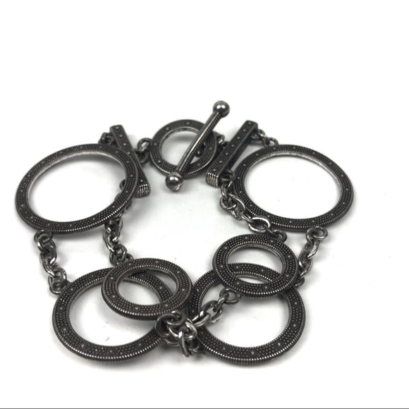 Brighton Silver Tone Circle Round Toggle Bracelet - Picture 1 of 4